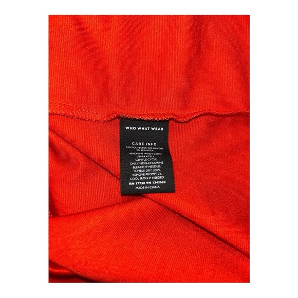 Who What Wear Fiery Red Long Sleeve Sheath Ruffle Dress
Size: Small - Picture 12 of 15